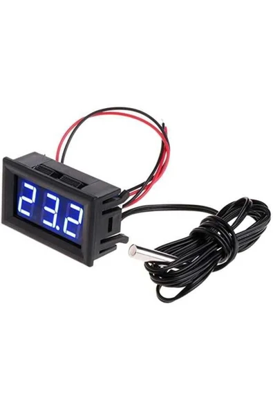 12V Termometre Su Geçirmez Sıcaklık Sensörü ürün görseli 1