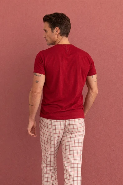 %100 Koton Pijama Takımı Uzun - Resim 3