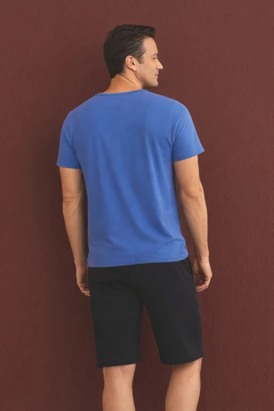 %100 Koton Pijama Takımı Şort - Resim 3