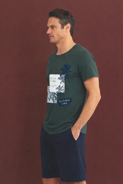 %100 Koton Pijama Takımı Şort - Resim 2