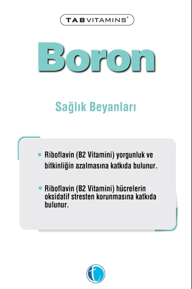 Tabvitamins Boron Bor 120 Kapsül - Resim 5