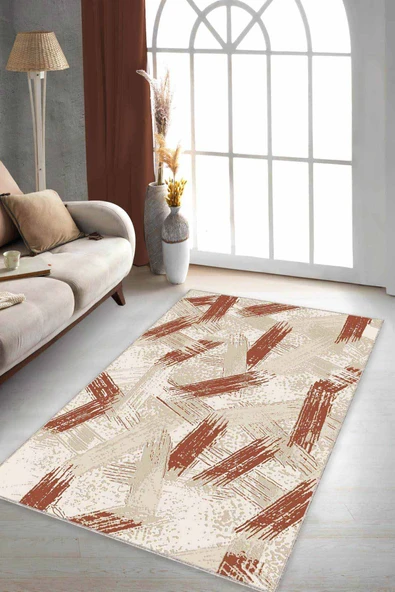 Tarçın Spor Kaymaz Tabanlı Makinede Yıkanabilir Halı FR04 ürün görseli 1