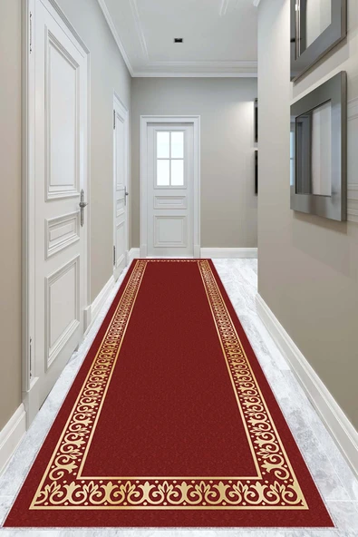 Bordo Klasik Motifli Protokol Yolluk Halı Özel Ölçülü VH063 ürün görseli 1