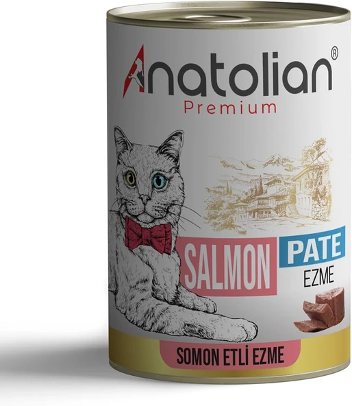 Anatolian Premium Pate Somonlu 400 gr Yetişkin Konserve Kedi Maması ürün görseli 1