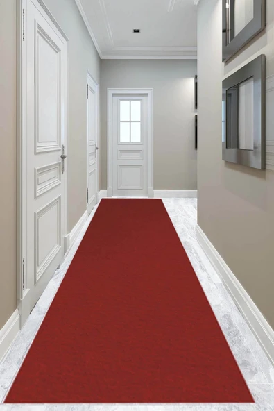 Bordo Düz Sade Protokol Halısı Yolluk Özel Ölçülü VH061 ürün görseli 1