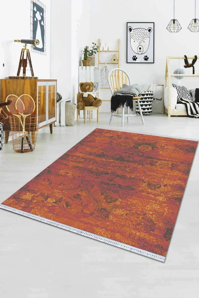 Taba Modern Dokuma Pamuk Tabanlı Kaymaz Kilim KLM013 ürün görseli 1