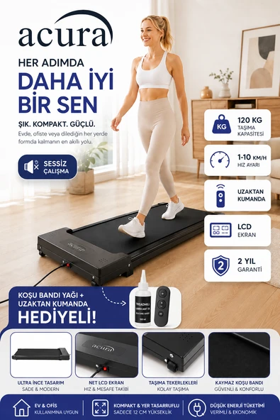 Acura AC-490 Portatif Yürüme ve Koşu Bandı ürün görseli 1