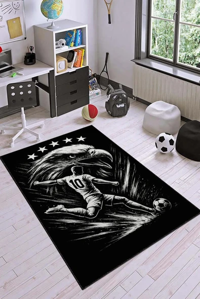 10 Numara Futbolcu Kartal Kaymaz Taban Taraftar Halısı VH148 ürün görseli 1