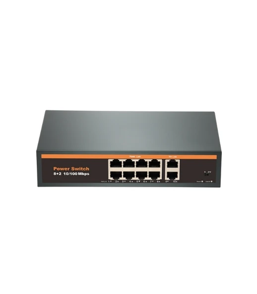 Nova Nvc-Intsf0820Fb2L 24V Intercom 8+2 Poe Switch (10-100) ürün görseli 1