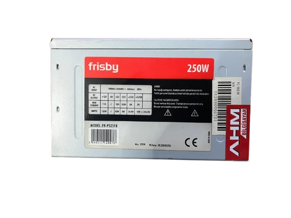 FRİSBY 250 WATT POWER SUPPLY 8 CM FANLI GÜÇ KAYNAĞI GRİ KASA (2 EL YENİLENMİŞ ÜRÜN) ürün görseli 1