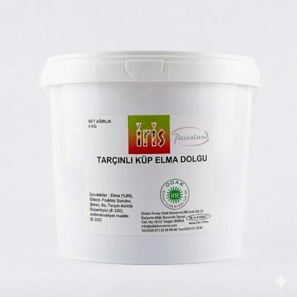 İris Tarçınlı Küp Elma Dolgu 6 Kg Kova (Pastacılık Dolgusu) ürün görseli 1