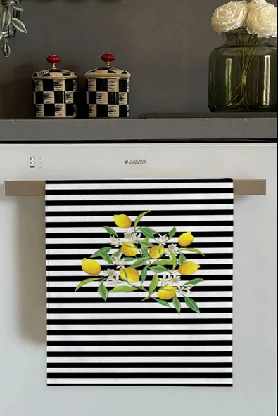 Sarı Limon Desenli Fırın Mutfak Havlusu 30x50cm ürün görseli 1