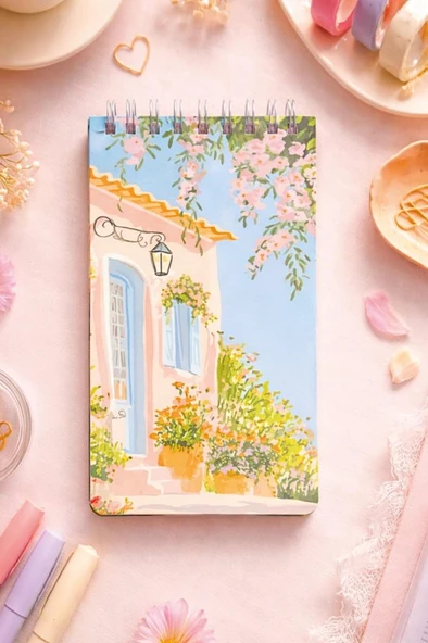 Lizy Spiralli 4 Bölmeli Küçük Bloknot / 10x19cm / Yapılacaklar Listesi, Haftalık Planlayıcı, Not Defteri Model-2 ürün görseli 1