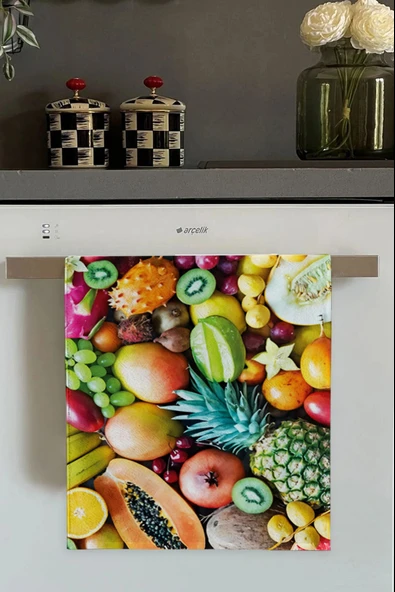 Renkli Meyveli Fırın Mutfak Havlusu 30x50cm ürün görseli 1