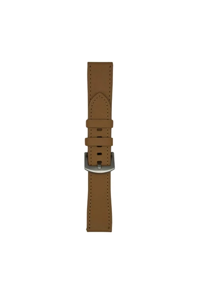 FRO 22mm Hakiki Deri Analin Saat Kordonu Akıllı Pim Gümüş Toka Gold ürün görseli 1