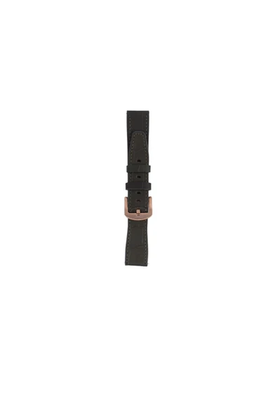 FRO 20mm Kordon Genişliği Olan Saatlerle Uyumlu 20 Mm Hakiki Deri Kroko Haki Kordon Gold Toka ürün görseli 1