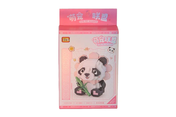 LZ-8803 OTURAN SEVİMLİ ÇİÇEK PANDA 350 PARÇA BLOCK OYUNCAK ürün görseli 1