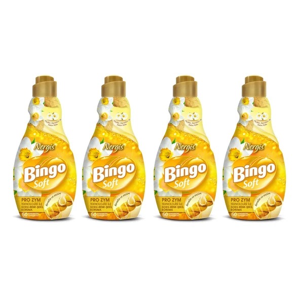 Bingo Soft Konsantre Çamaşır Yumuşatıcısı Nergis 1440 ml X 4 Adet ürün görseli 1