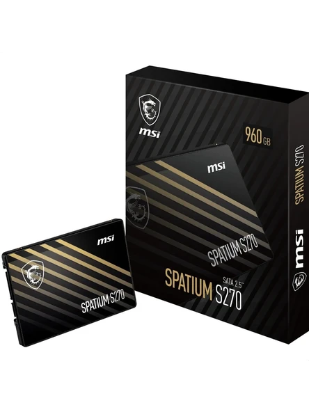 Msi 960Gb Spatium S270 Sata 3.0 (500Mb Okuma - 450Mb Yazma) Ssd Disk ürün görseli 1