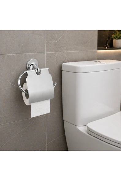 MİXSA Lüx Premium Krom Kapaklı Askılık Duvara Monte Paslanmaz Çelik Tuvalet Askılığı Banyo Aksesuarı ürün görseli 1