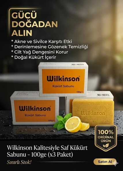 Wilkinson Kükürt Sabunu 3lü Set ürün görseli 1