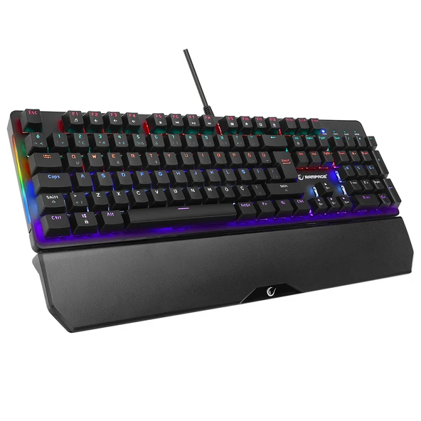 Rampage Kb-R86 Umbra Siyah Usb Rainbow Aydınlatmalı Red Switch Mekanik Gaming Oyuncu Kablolu Klavye ürün görseli 1
