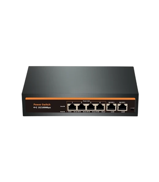 Nova Nvc-Intsf0420Fb2L 24V Intercom 4+2 Port Poe Swıtch (10-100) ürün görseli 1
