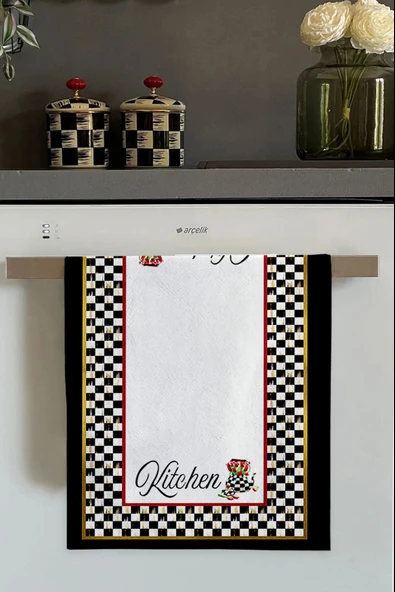 Beyaz Damalı Fırın Mutfak Havlusu 30x50cm ürün görseli 1