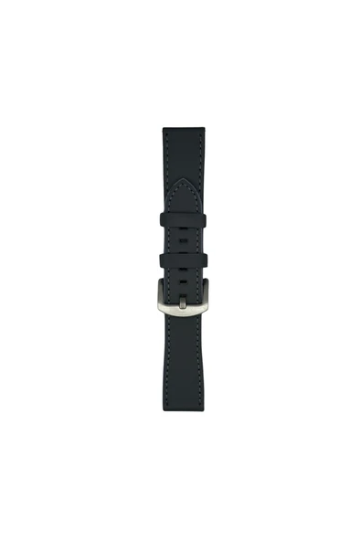 FRO 22mm Hakiki Deri Analin Saat Kordonu Akıllı Pim Gümüş Toka Gri ürün görseli 1