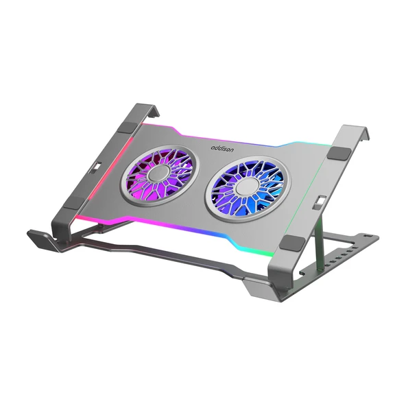 Addison Ad-Rc33 Frostonic 10-17 Uyum 7 Yükseklik Mod 10 Rgb Modlu Notebook Soğutucu Stand ürün görseli 1