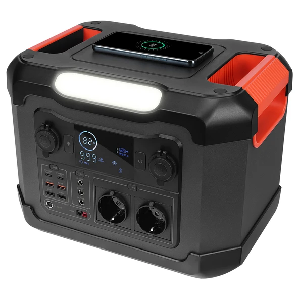 S-Link Ops1200 1200W 300.000Mah 1080Wh Led Lambalı Saf Sinüs Multi-Output Lcd Taşınabilir ürün görseli 1