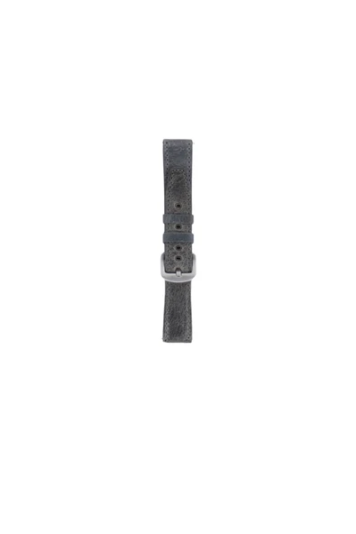 FRO 20mm Kordon Genişliği Olan Saatlerle Uyumlu 20 Mm Hakiki Deri Spor Gri Kordon Silver Toka ürün görseli 1