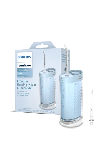 Sonicare Kompakt Ağız Duşu, 3 Mod, 200ml Su Haznesi, 2 Yedek Başlık, Taşınabilir, HX3333/24 ürün görseli 1