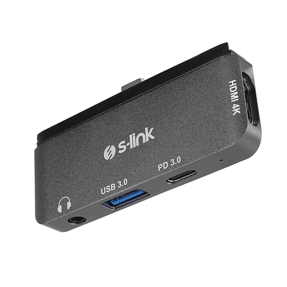 S-Link Swv-Usbc035 Type-C To Hdmı + Pd + Usb 3.0 3.5Mm Aux Port Çevirici Adaptör ürün görseli 1