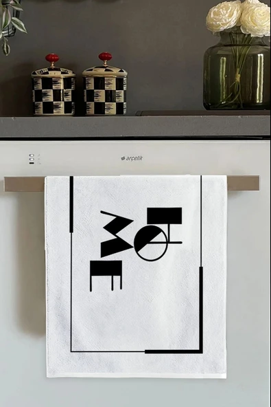 Beyaz Home Yazılı Fırın Mutfak Havlusu 30x50cm ürün görseli 1