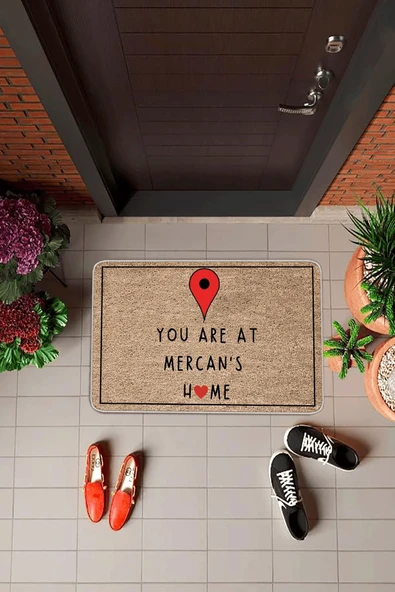 Bej Home Sweet Kapı Önü Paspası KP26 ürün görseli 1