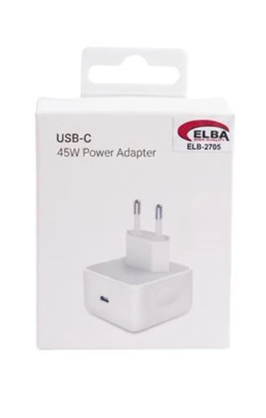 Elba Elb-2705 45W Beyaz Usb-C Ev Şarj Kafa ürün görseli 1