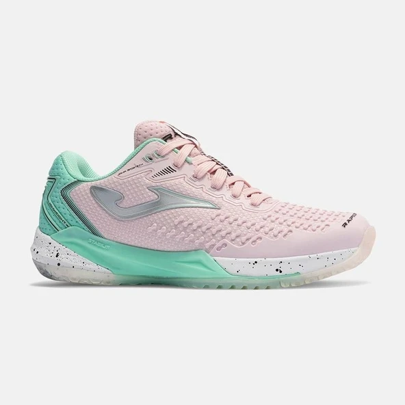 Joma TRALS2613AC Rapid Lady Sert ve Toprak Kort Kadın Tenis Ayakkbısı - Pembe/Yeşil ürün görseli 1