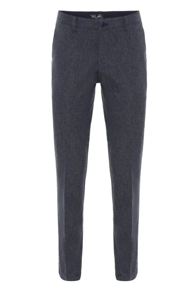 Bej Regular Armürlü Kanvas Pantolon - Resim 9