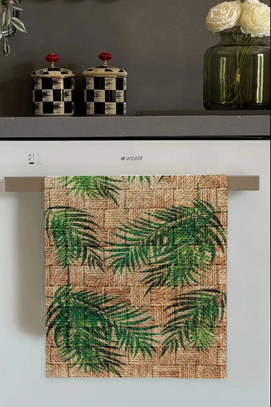 Yeşil Hasır Görünümlü Fırın Mutfak Havlusu 30x50cm ürün görseli 1