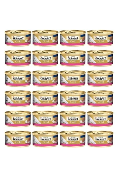 Gourmet Purina Gold Kıyılmış Sığır Etli Konserve Yetişkin Kedi Maması 24 x 85 G ürün görseli 1