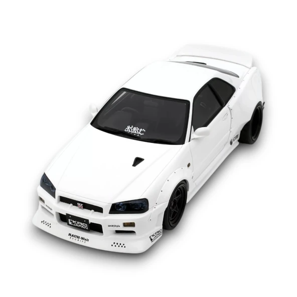 Otto Models OT1135 1/8 Nissan Skyline GT-R R34 KRC Body Kit Pearl White QX1 2019 ürün görseli 1