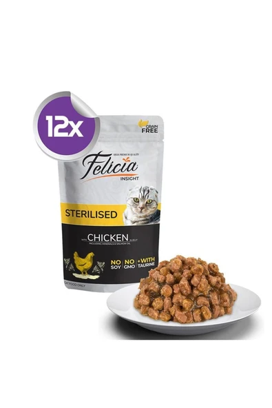 Felicia Tavuklu Tahılsız Kısırlaştırılmış Kedi Konservesi 12x85gr ürün görseli 1