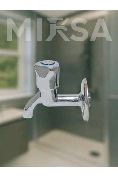MİXSA Kısa Tekli Musluk Çevirmeli Duvardan - Resim 3