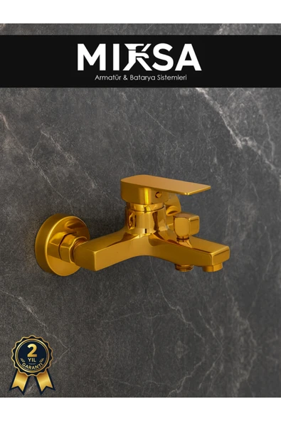 MİXSA Gold Kare Banyo Duş Bataryası Ağır Gövdeli 2 Yıl Garantili, Yerli Üretim ürün görseli 1