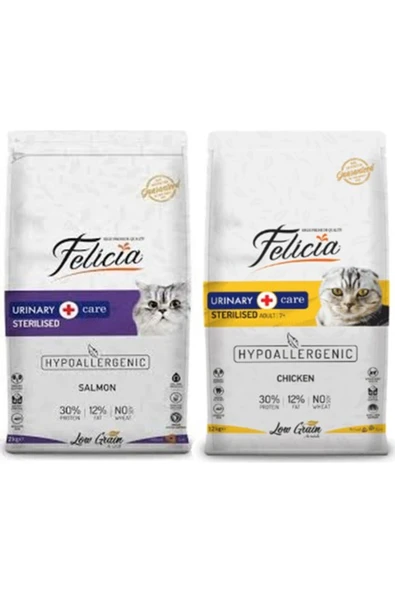 Felicia Adult Cat Light & Sterilised Somonlu Kısır Yetişkin Kedi Maması 2 kg + Az Tahıllı Ta ürün görseli 1
