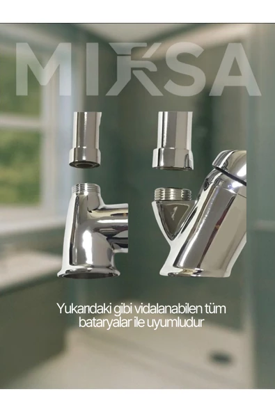 MİXSA Baston Boru, Mutfak Eviye Batarya Borusu - Resim 3