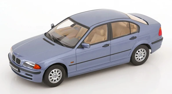 KK SCALE 181432 1/18 BMW 3 Serie (E46) Limousine 1999 Light Blue Metallic ürün görseli 1
