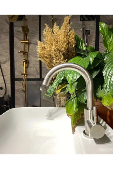 MİXSA İNOX DELTA LAVABO MUSLUĞU BATARYASI ürün görseli 1