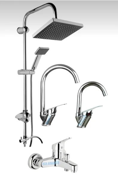 BDL ARMATÜR KCA ROBOT DUŞ MUTFAK LAVABO BANYO BATARYASI MUSLUĞU ÇEŞMESİ 4’LÜ SET ürün görseli 1